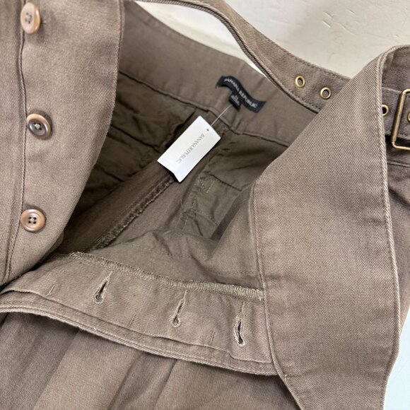 Banana Republic Heritage Explorer Belted Pants 12 Linen Cotton Wide Leg Safari - Picture 5 of 16
